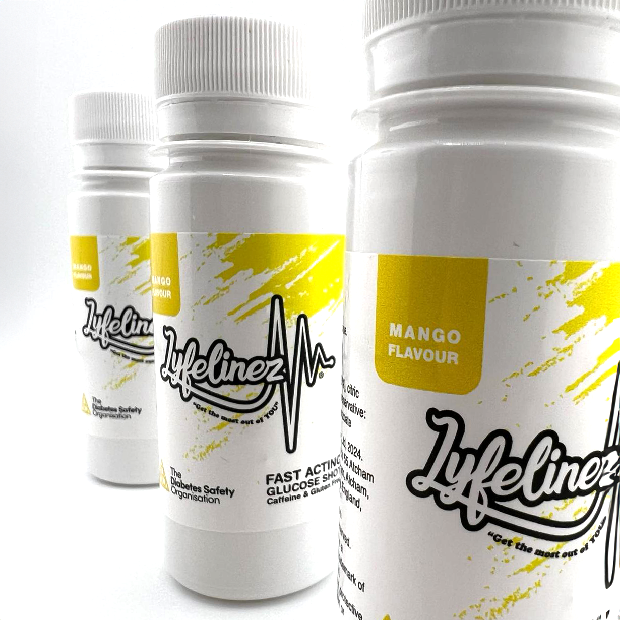 3 tubs of fast acting glucose products.