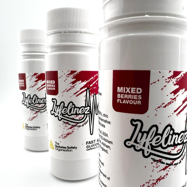 3 tubs of fast acting glucose products.
